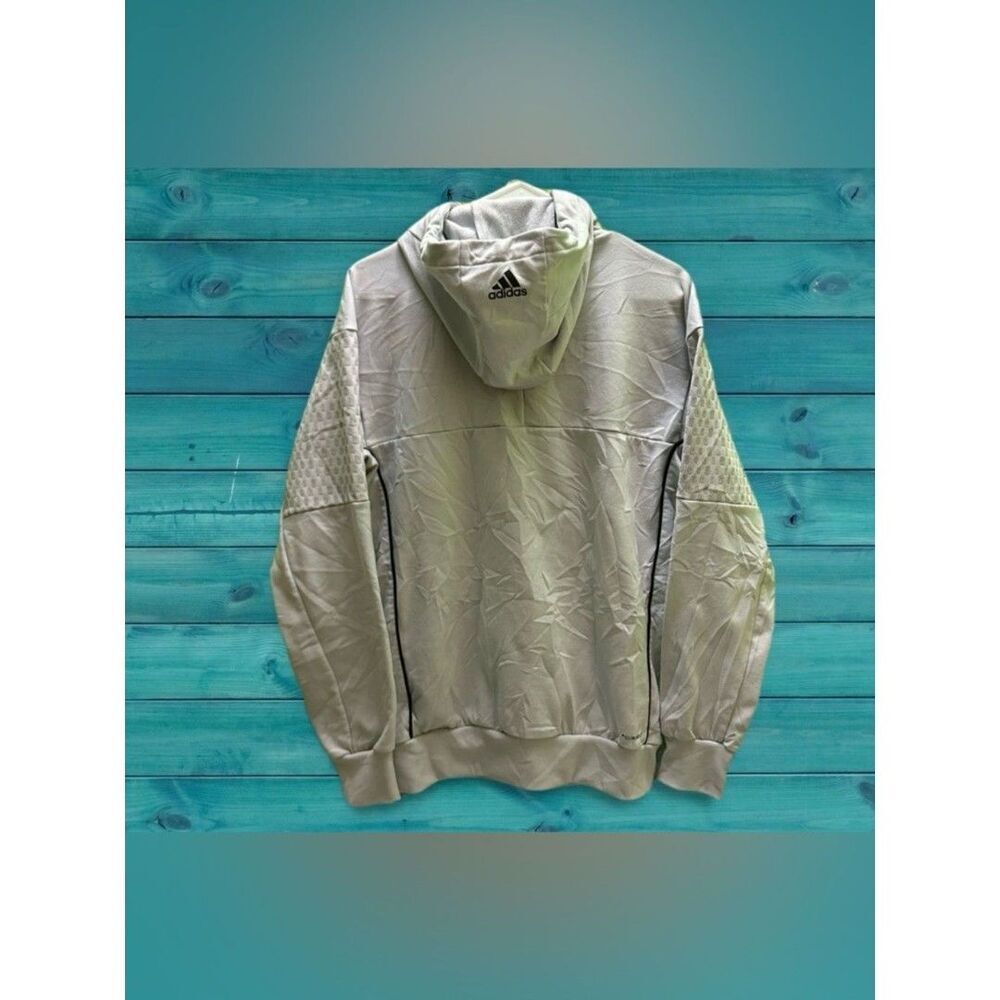 adidas Black and Light Gray Basketball Club Hoodie - Picture 2 of 9